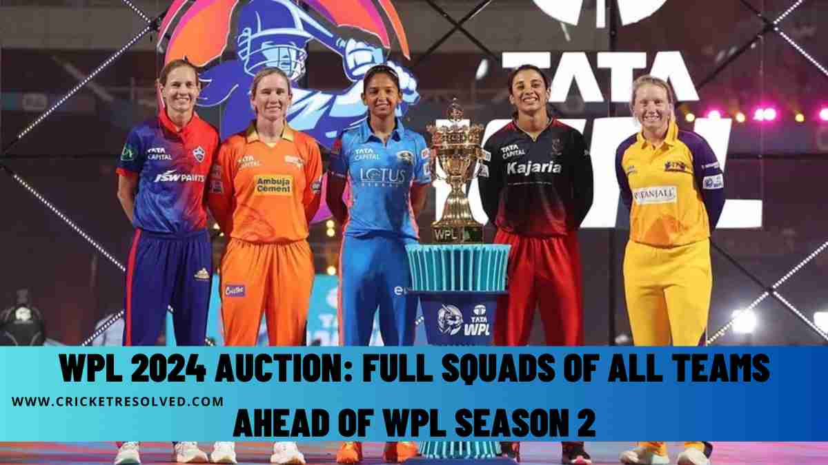 WPL 2024 Auction Full Squads of All Teams Ahead of WPL Season 2