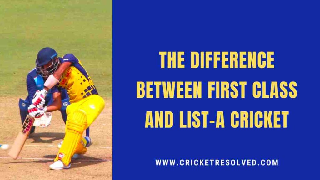 what is first class and list a cricket