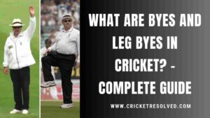 Cricket umpire signalling byes and leg byes