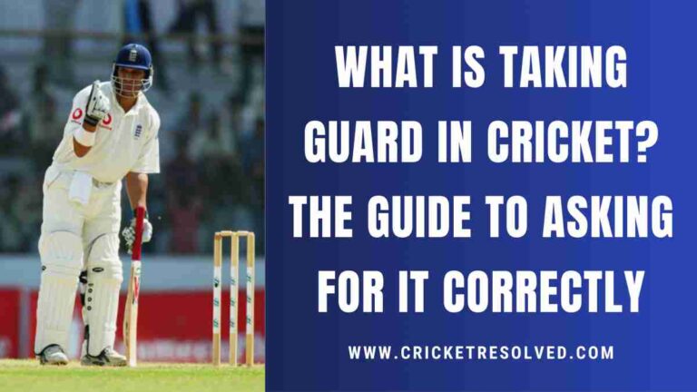 Cricketer taking guard