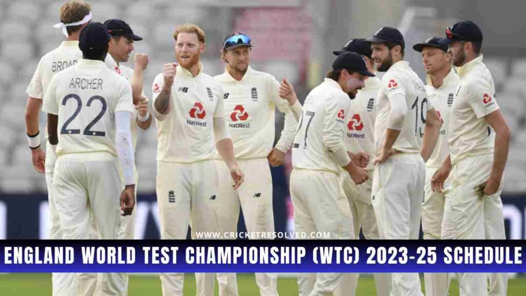 England World Test Championship (WTC) 2023-25 Schedule