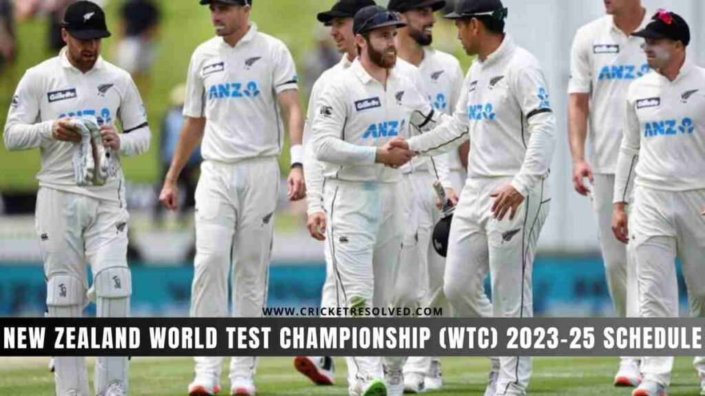 New Zealand World Test Championship (WTC) 2023-25 Schedule