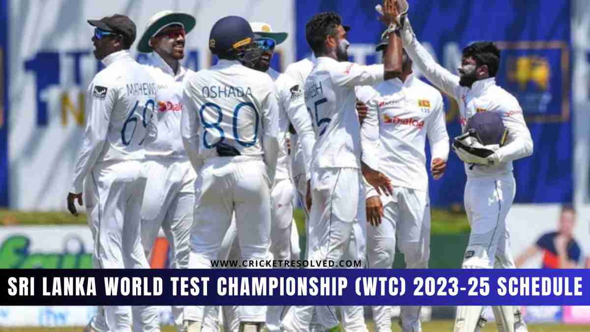 Sri Lanka World Test Championship (WTC) 2023-25 Schedule