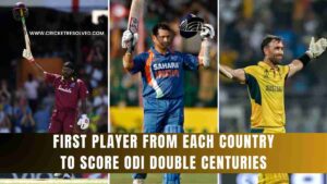 First Player from Each Country to Score ODI Double Centuries