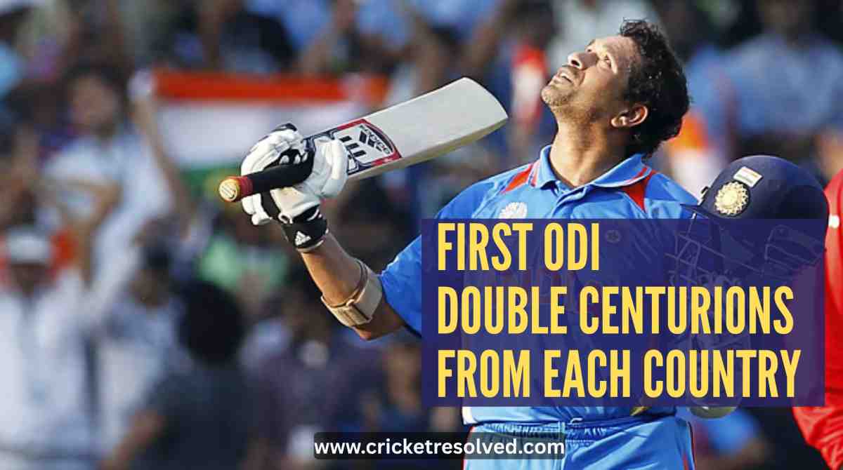 List: First Player to Score ODI Double Century from Each Country