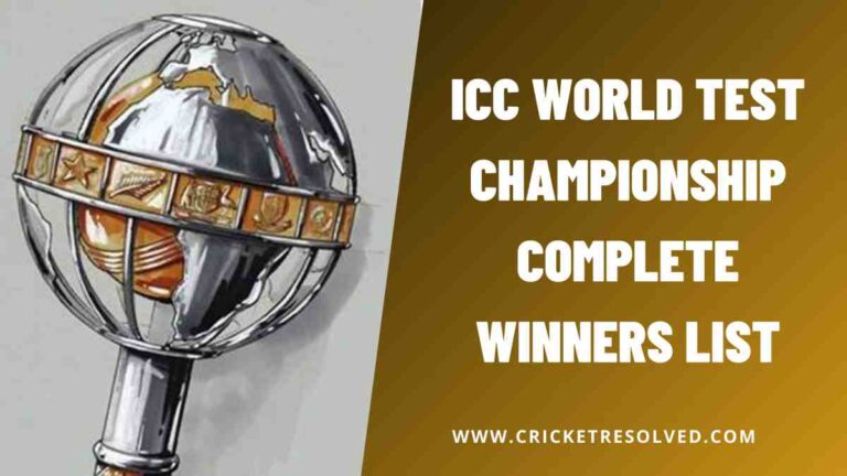 ICC World Test Championship Complete Winners List - Cricket Resolved