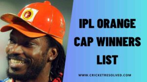 IPL Orange Cap Winners List From 2008 to Date