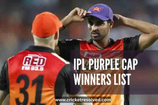 IPL Purple Cap Winners List