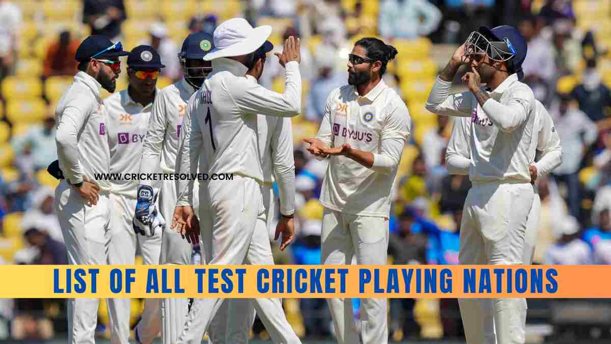 List of All Test Cricket Playing Nations