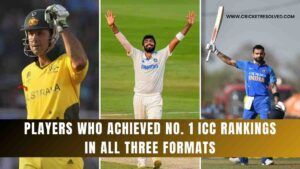 Players who Achieved No. 1 ICC Rankings in All Three Formats