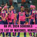 RR IPL 2024 Schedule: Rajasthan Royals Complete List of Matches, Venues, Squad