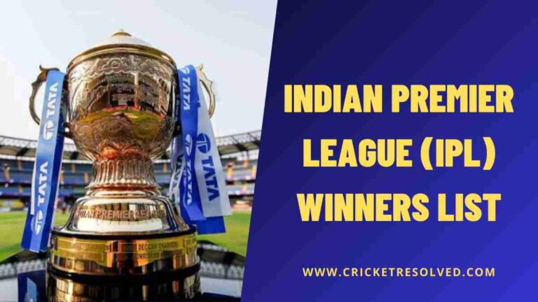 IPL Winners List from 2008 to Date