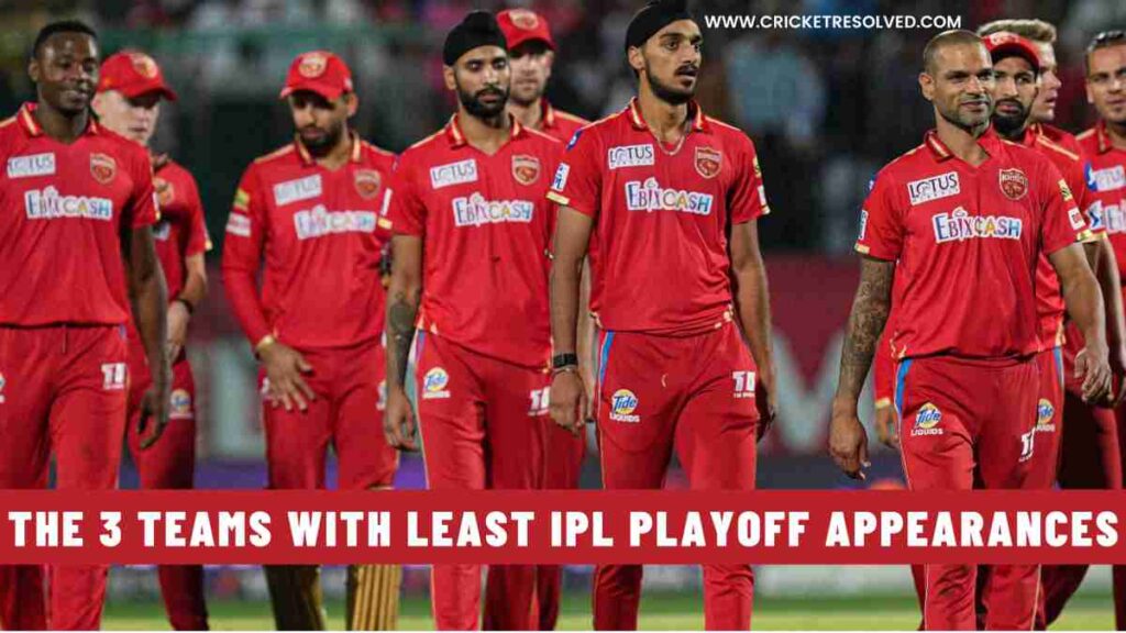 The 3 Teams with Least IPL Playoff Appearances