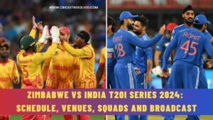 Zimbabwe vs India T20I Series 2024: Schedule, Venues, Squads and Broadcast