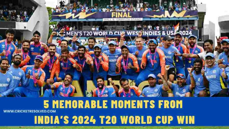 Memorable Moments from India’s 2024 T20 World Cup Win