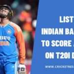 List: Indian Batters to Score a Duck on T20I Debut