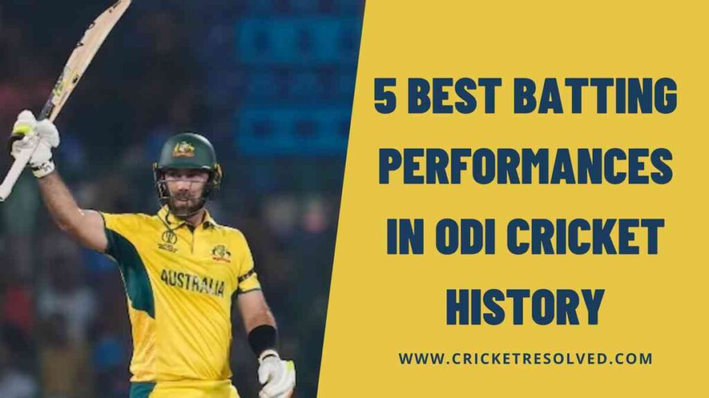 5 Best Batting Performances in ODI Cricket History