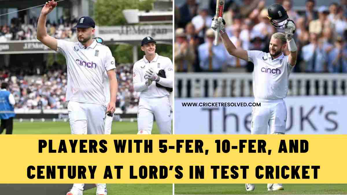 Players with 5-fer, 10-fer, and century at Lord’s in Test Cricket