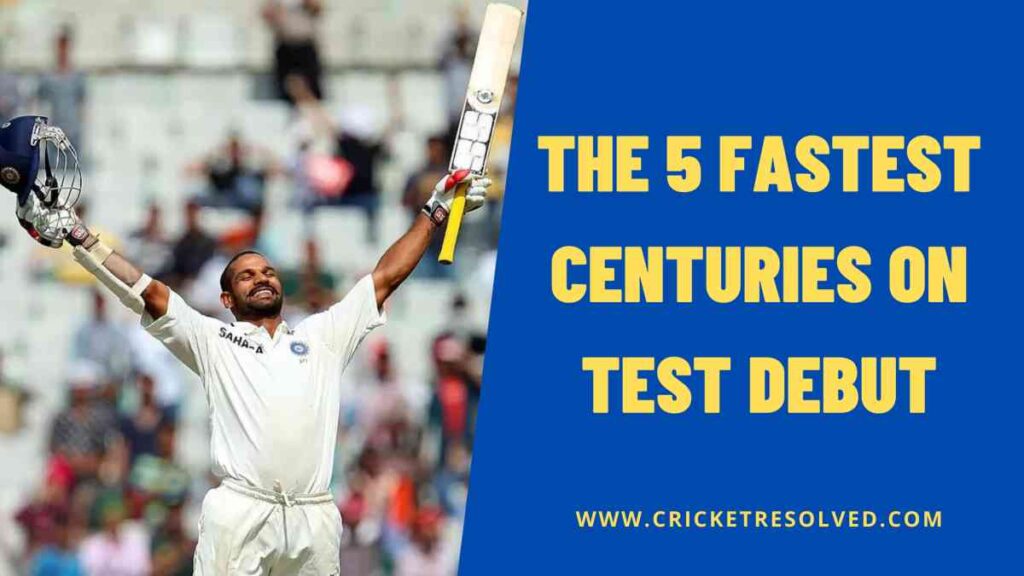 The 5 Fastest Centuries on Test Debut