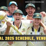 WTC Final 2025 Schedule, Venue, Dates