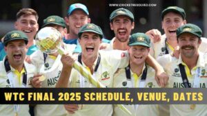 WTC Final 2025 Schedule, Venue, Dates