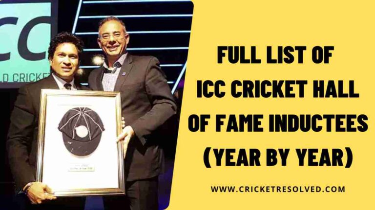 Full List of ICC Cricket Hall of Fame Inductees (Year by Year)