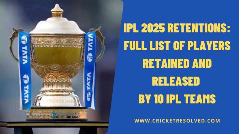 IPL 2025 Retentions: Full List of Players Retained and Released by 10 IPL Teams