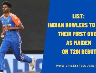 List: Indian Bowlers to Bowl Their First Over as Maiden on T20I Debut