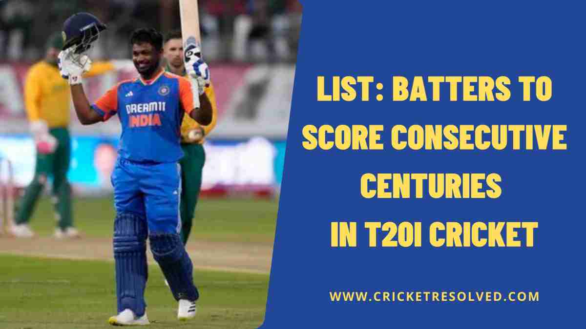 List: Batters to Score Consecutive Centuries in T20I Cricket