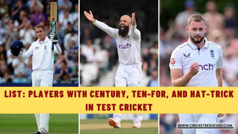 List: Players with Century, Ten-for, and Hat-Trick in Test Cricket