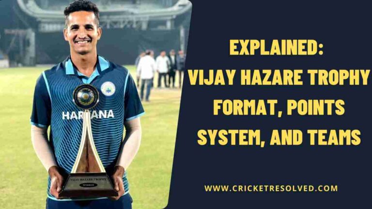 Explained: Vijay Hazare Trophy Format, Points System, and Teams