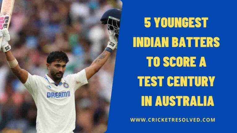 5 Youngest Indian Batters to Score a Test Century in Australia