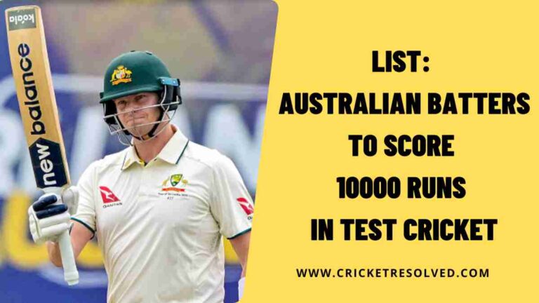 List: Australian Batters to Score 10000 Runs in Test Cricket