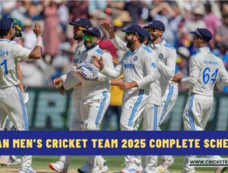 Indian Men’s Cricket Team 2025 Complete Schedule