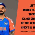 List: Indian Players to Win ICC ODI Cricketer of the Year Award (Men’s & Women’s)