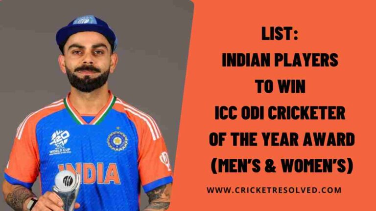 List: Indian Players to Win ICC ODI Cricketer of the Year Award (Men’s & Women’s)