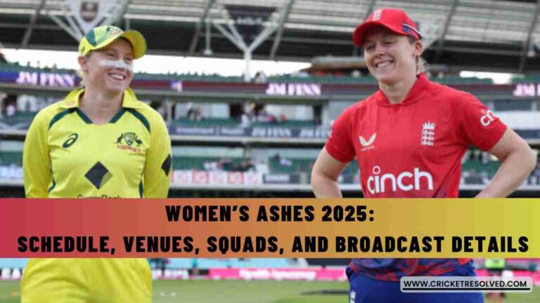 Women’s Ashes 2025: AUS W vs ENG W Schedule, Venues, Squads, and Broadcast Details