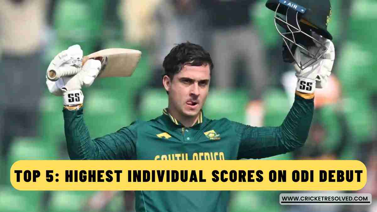 Top 5: Highest Individual Scores on ODI Debut