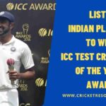 List: Indian Players to Win ICC Test Cricketer of the Year Award