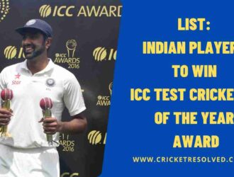 List: Indian Players to Win ICC Test Cricketer of the Year Award