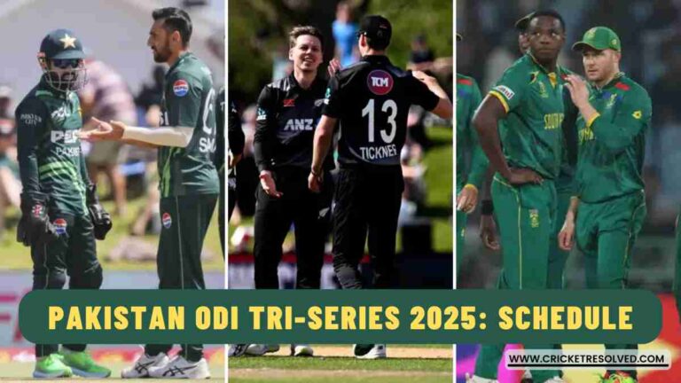 Pakistan ODI TriSeries 2025 Schedule, Venues, Squads, and Broadcast