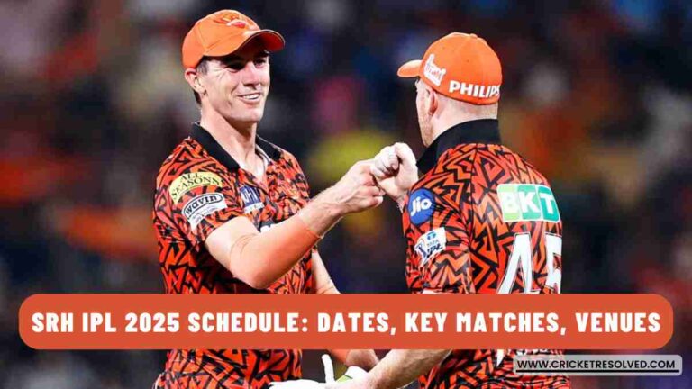 SRH IPL 2025 Schedule: Dates, Key Matches, Venues, Squad