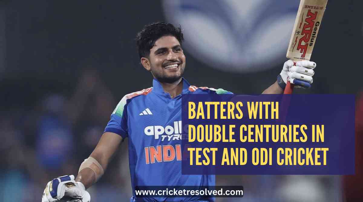 List: Batters with Double Centuries in Test and ODI Cricket