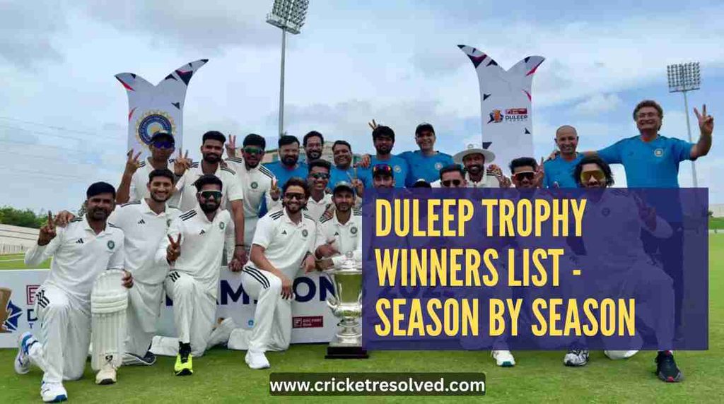 Duleep Trophy Winners List - Season by Season