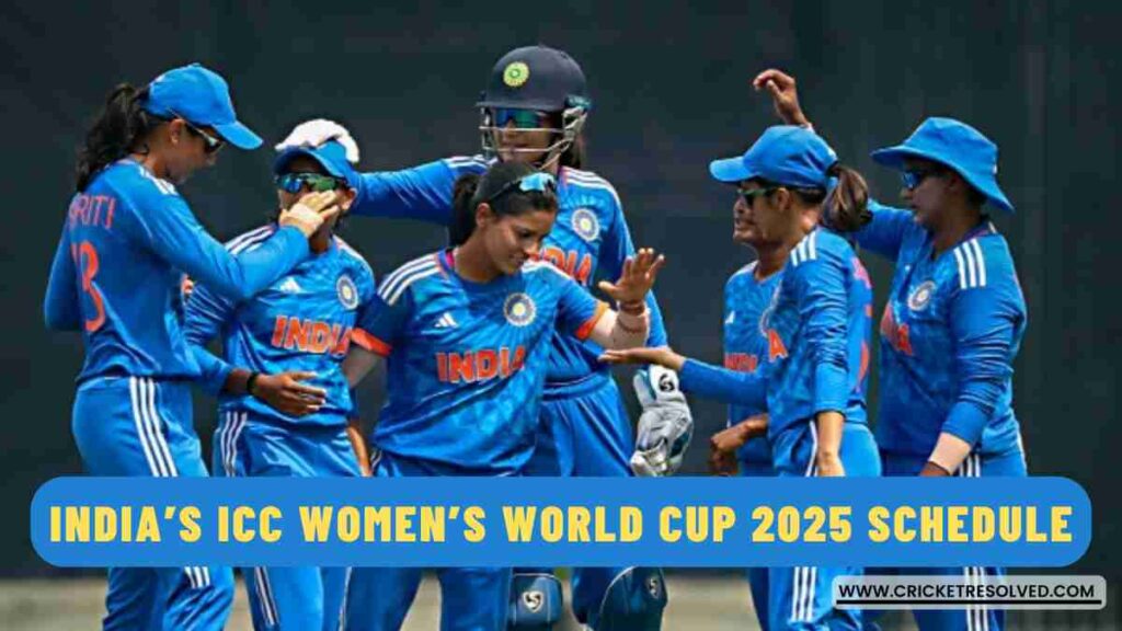 India’s ICC Women’s World Cup 2025 Schedule