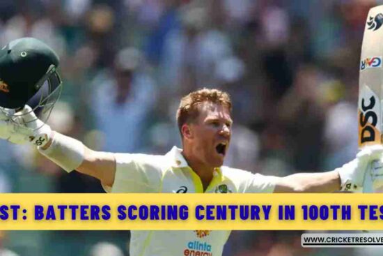 List: Batters Scoring Century in their 100th Test