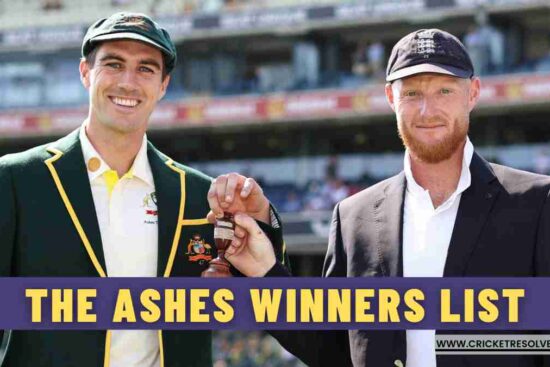 The Ashes Winners List (from 1882 to Date)
