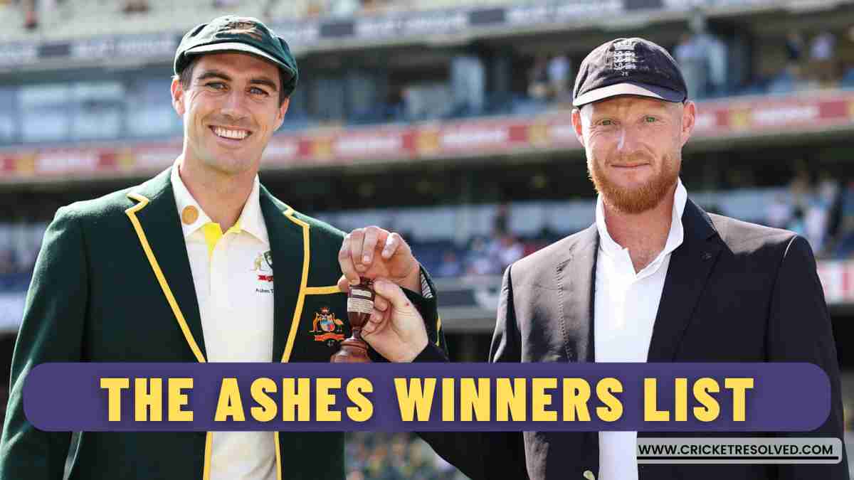 The Ashes Winners List (from 1882 to Date)