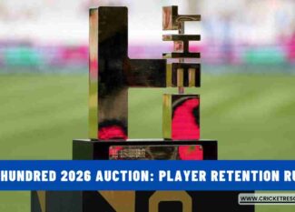 The Hundred 2026 Auction: Player Retention Rules