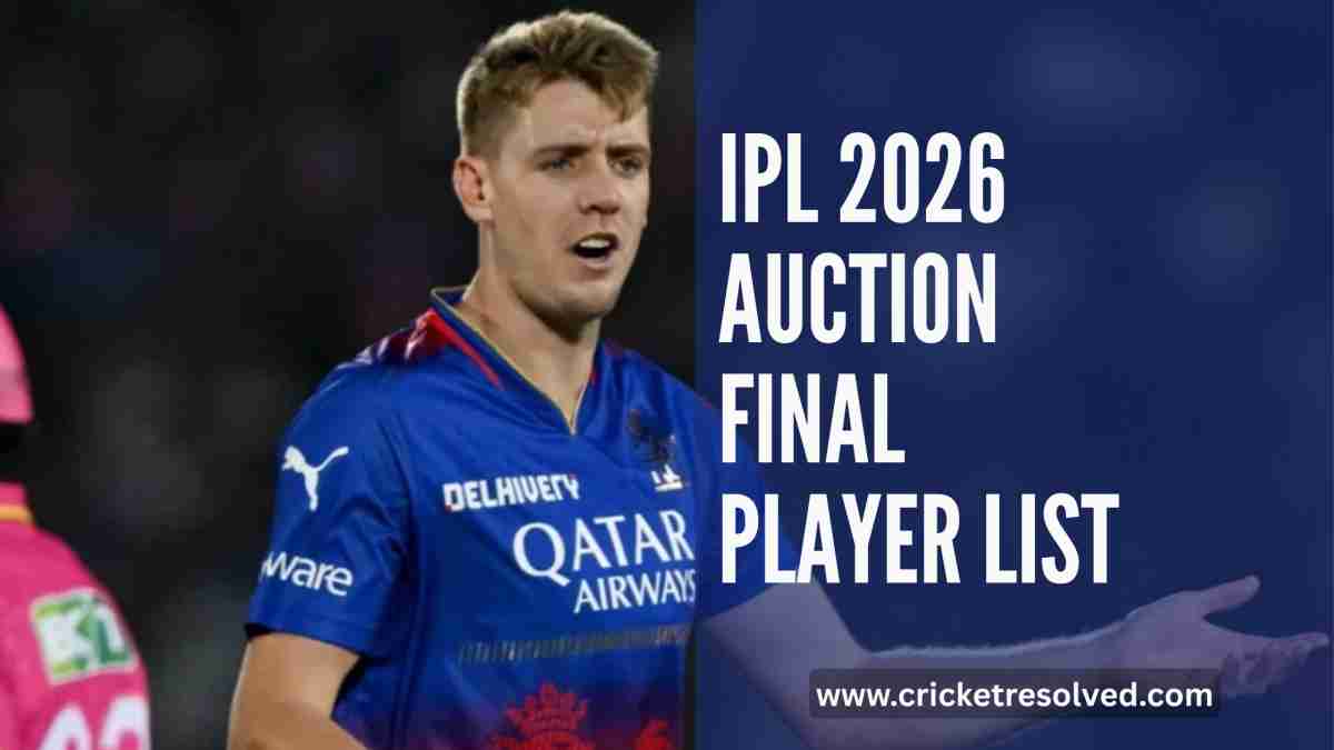 IPL 2026 Auction Final Player List